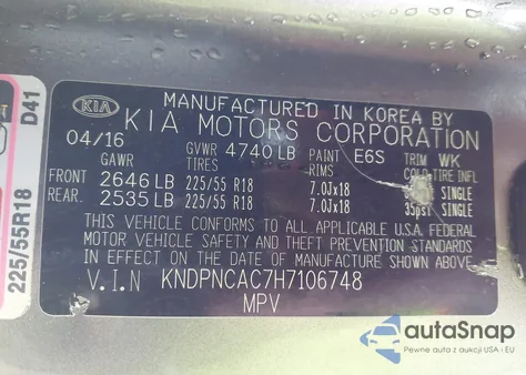 2017 Kia Sportage Ex from USA, damaged, VIN KNDPNCAC7H7106748